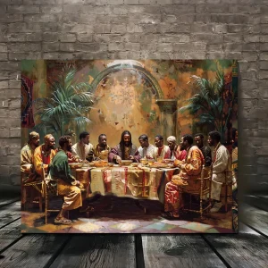 Last Supper canvas mural