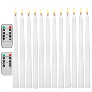 Taper Candles 6.5/11" Battery Operated Flickering Candlesticks