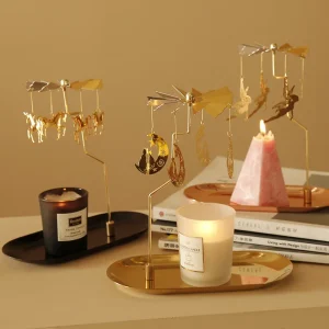 Tray Rotating Candlestick Scented Candle