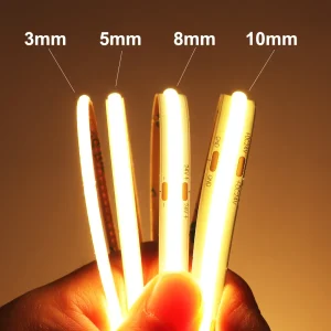 3mm 5mm 8mm COB LED Strip 12V 24V Dimmable Tape