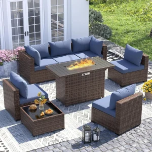 Furniture Set with Fire Pit Table