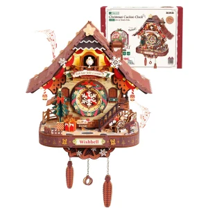 Wooden 3D Puzzle Toys - Christmas Cuckoo Clock