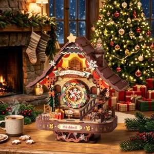 Wooden 3D Puzzle Toys - Christmas Cuckoo Clock - Thumbnail Image 4