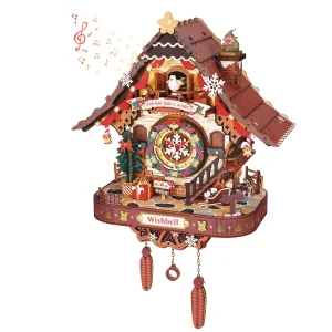 Wooden 3D Puzzle Toys - Christmas Cuckoo Clock - Thumbnail Image 9