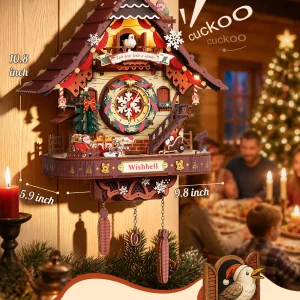Wooden 3D Puzzle Toys - Christmas Cuckoo Clock - Thumbnail Image 6